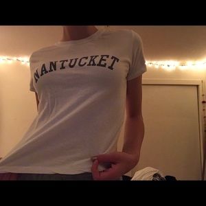 White brandy Melville Nantucket shirt